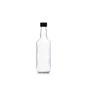 125ML Clear glass consol sauce bottle with a cap
