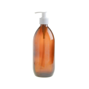 500ML Amber glass bottle with 28mm pump