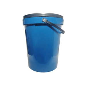 20L Blue bucket with black handle and black lid