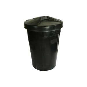 85L Dustbin with Lid Black