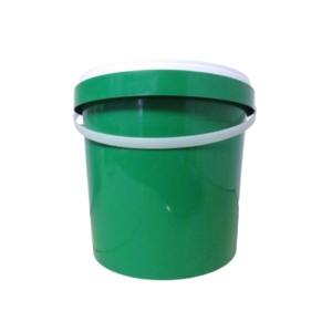 10L Bucket with White Handle + Lid Green