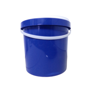 10L Bucket with White Handle + Lid Blue