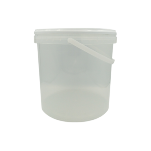 10L Clear Bucket with Handle & Lid