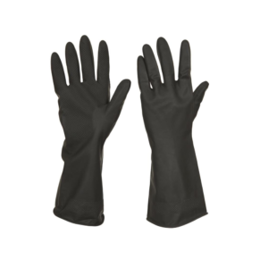 rubber household gloves black