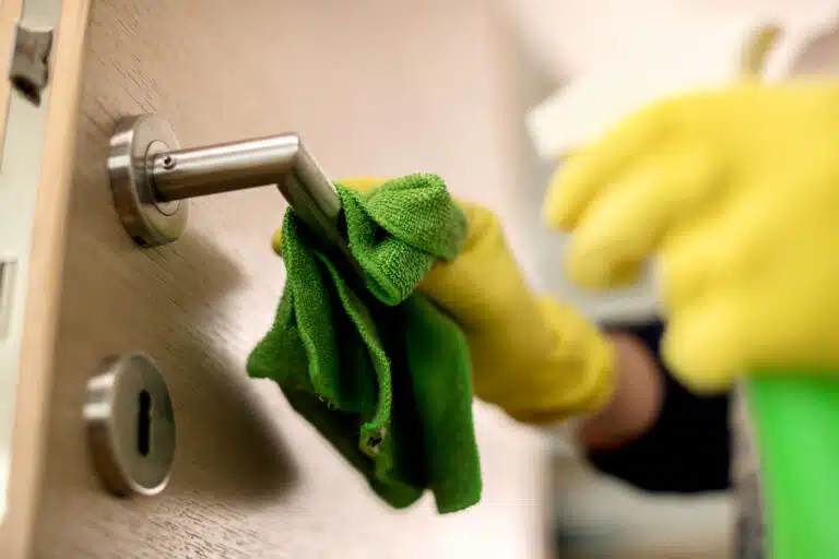 Sanitizing door handles