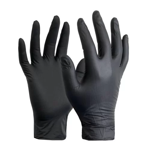 Powder Free Black Nitrile Gloves (Box of 100) - Bulk 100 Boxes