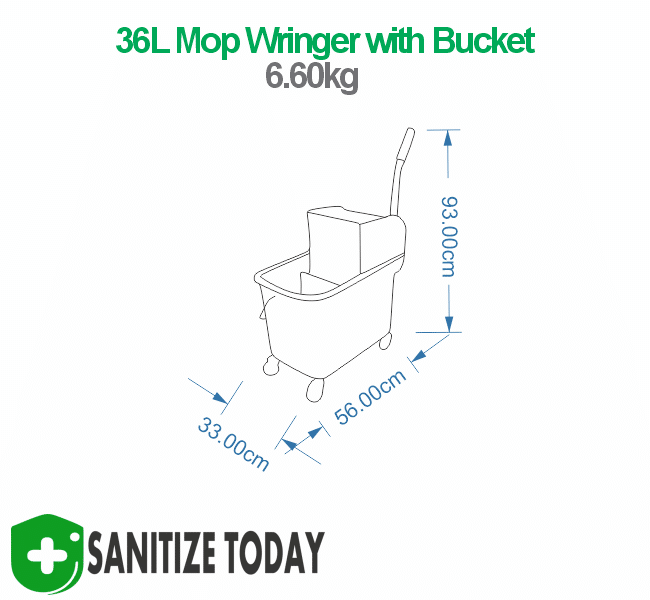 36L Mop Wringer with Bucket Trolley - Image 6