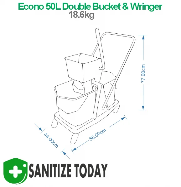 Econo 50L Double Bucket & Wringer - Image 2