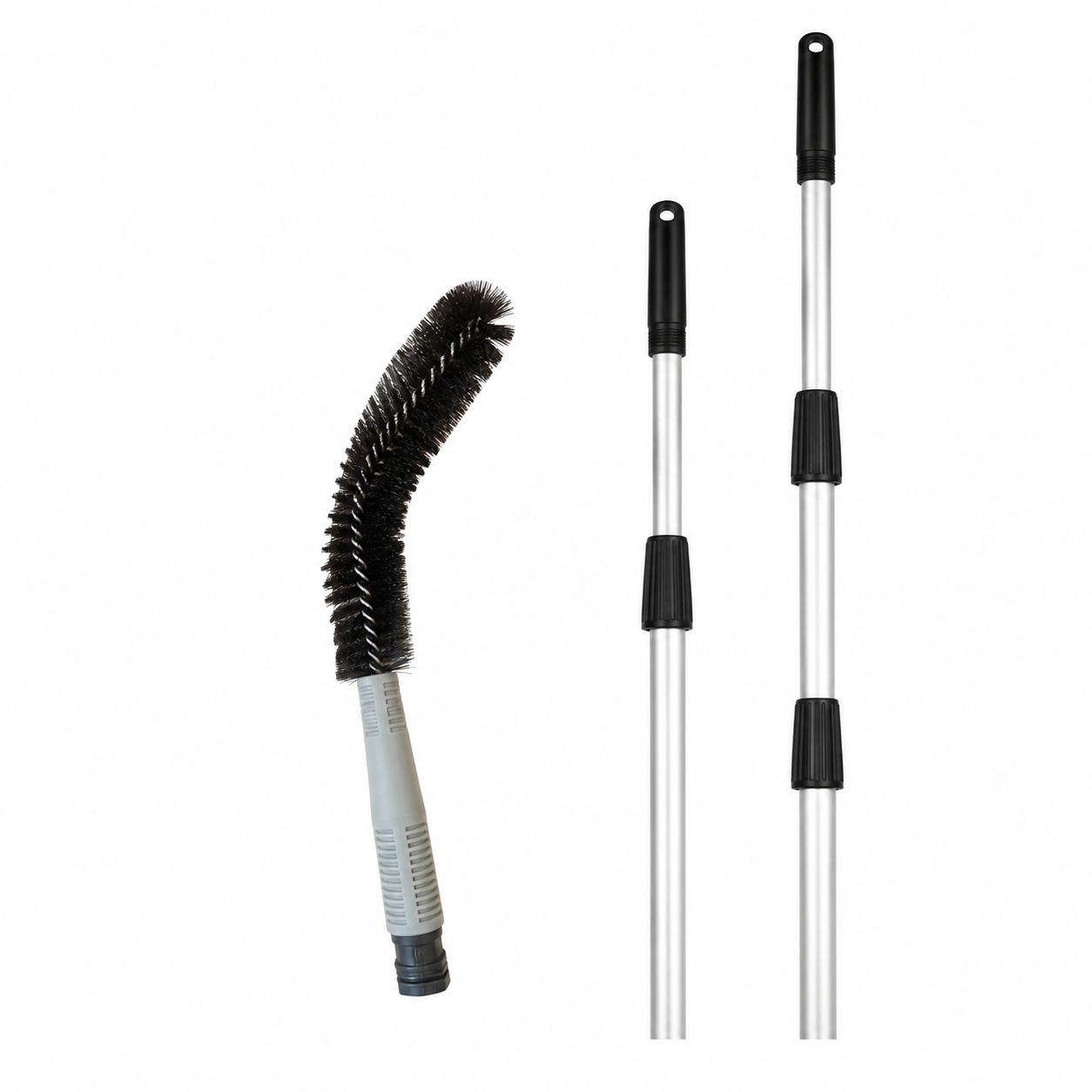 Curved Pipe Cleaning Brush & 4 Meter Telepole E-LINE