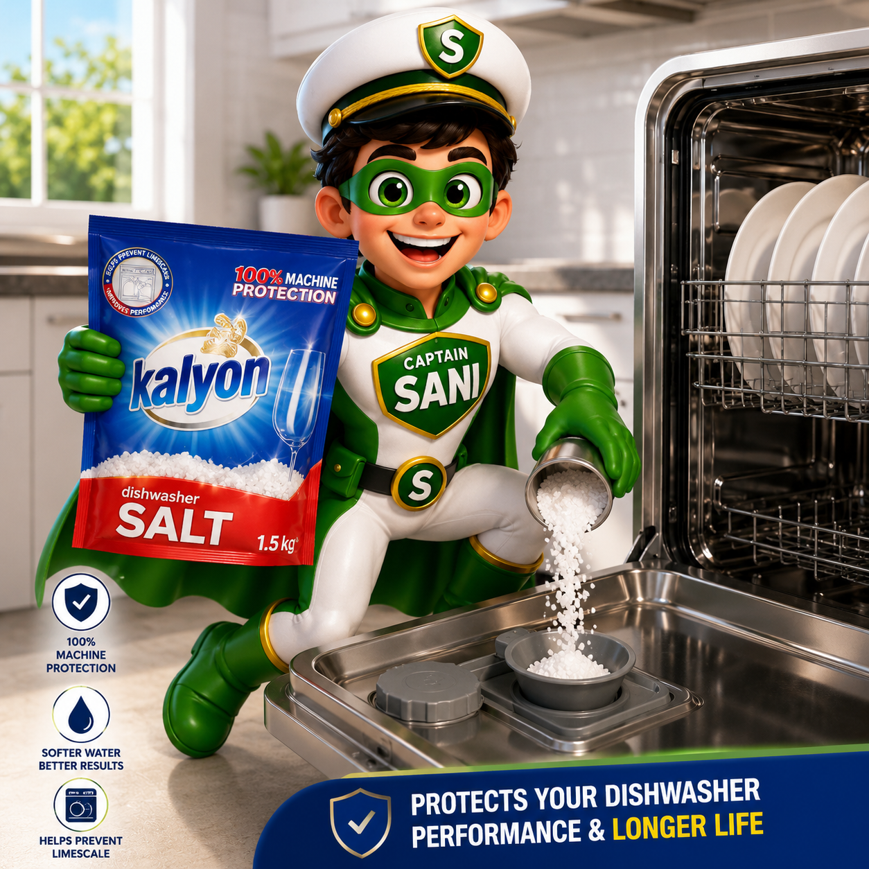 Dishwasher Salts Kalyon - 1.5kg - Image 3
