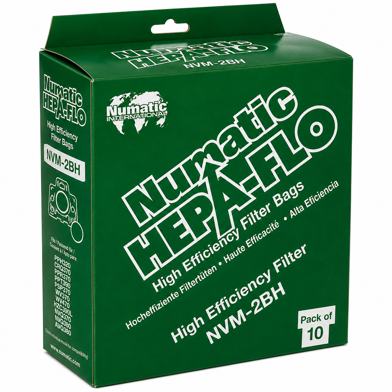 Numatic HepaFlo NVM-2BH Vacuum Bags – 10 Pack