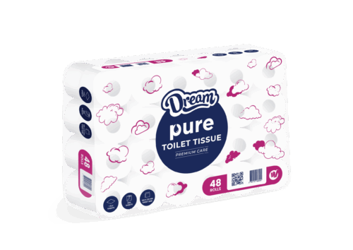1Ply Virgin Toilet Paper - 48 Rolls (500 Sheets)