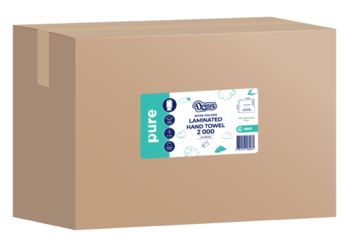 Laminated 2 Ply Folded C Fold Hand Towels Size 240mm x 200mm (2000’s) Bulk 100 cases