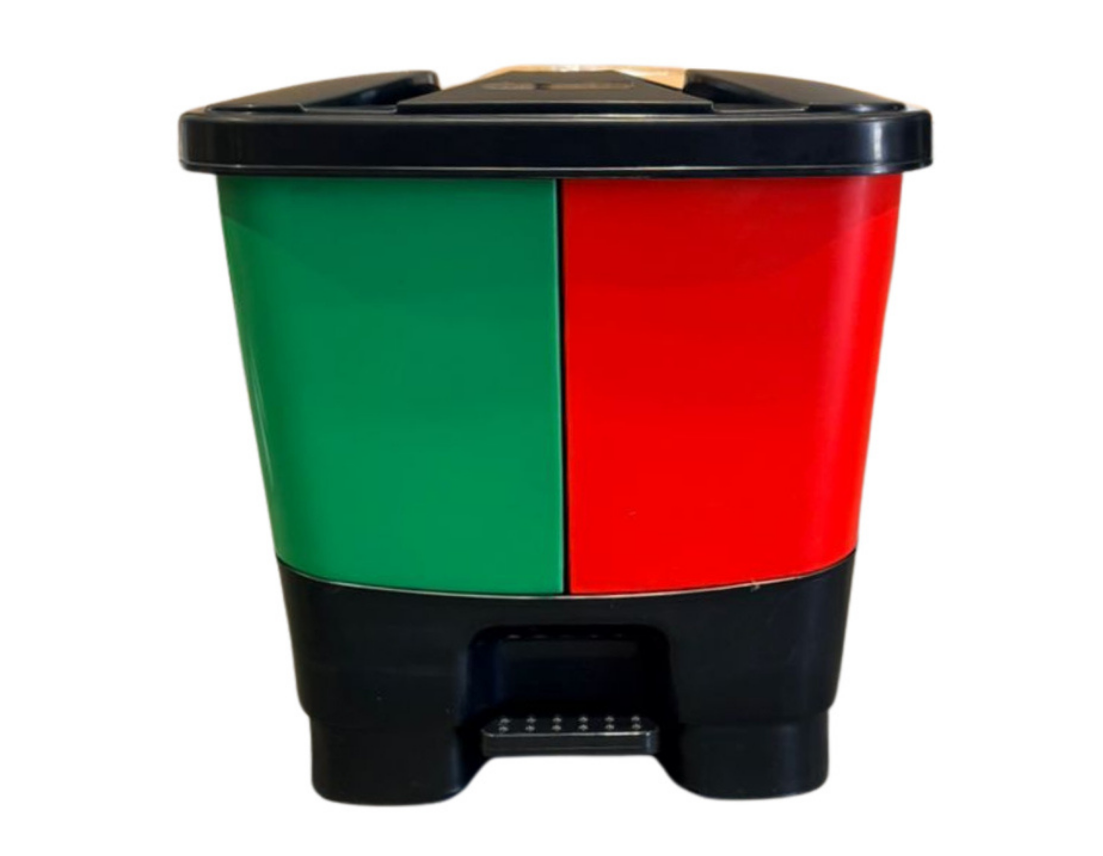 Dual recycle buff bins 30L (2x15L) Red & Green