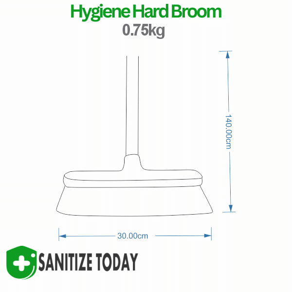 Hygiene Hard Broom & Handle Set (Aluminium Handle) - Image 2