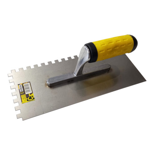 Heavy Duty Tiling Trowel With Rubber Handle (8mm)