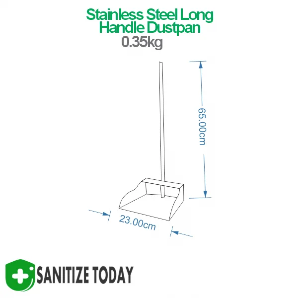 Stainless Steel Long Handle Dustpan Only (Econo Range) - Image 2