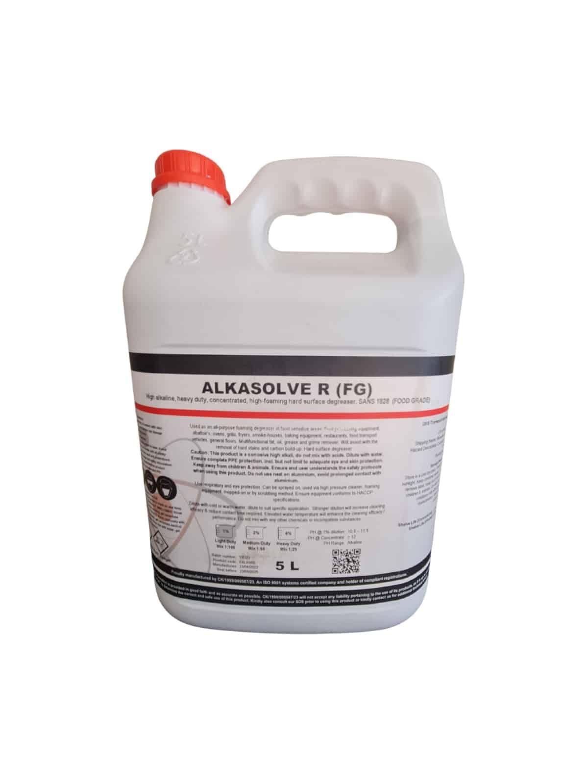 Alkasolve R Heavy Duty Food Grade Degreaser High Foaming 5L