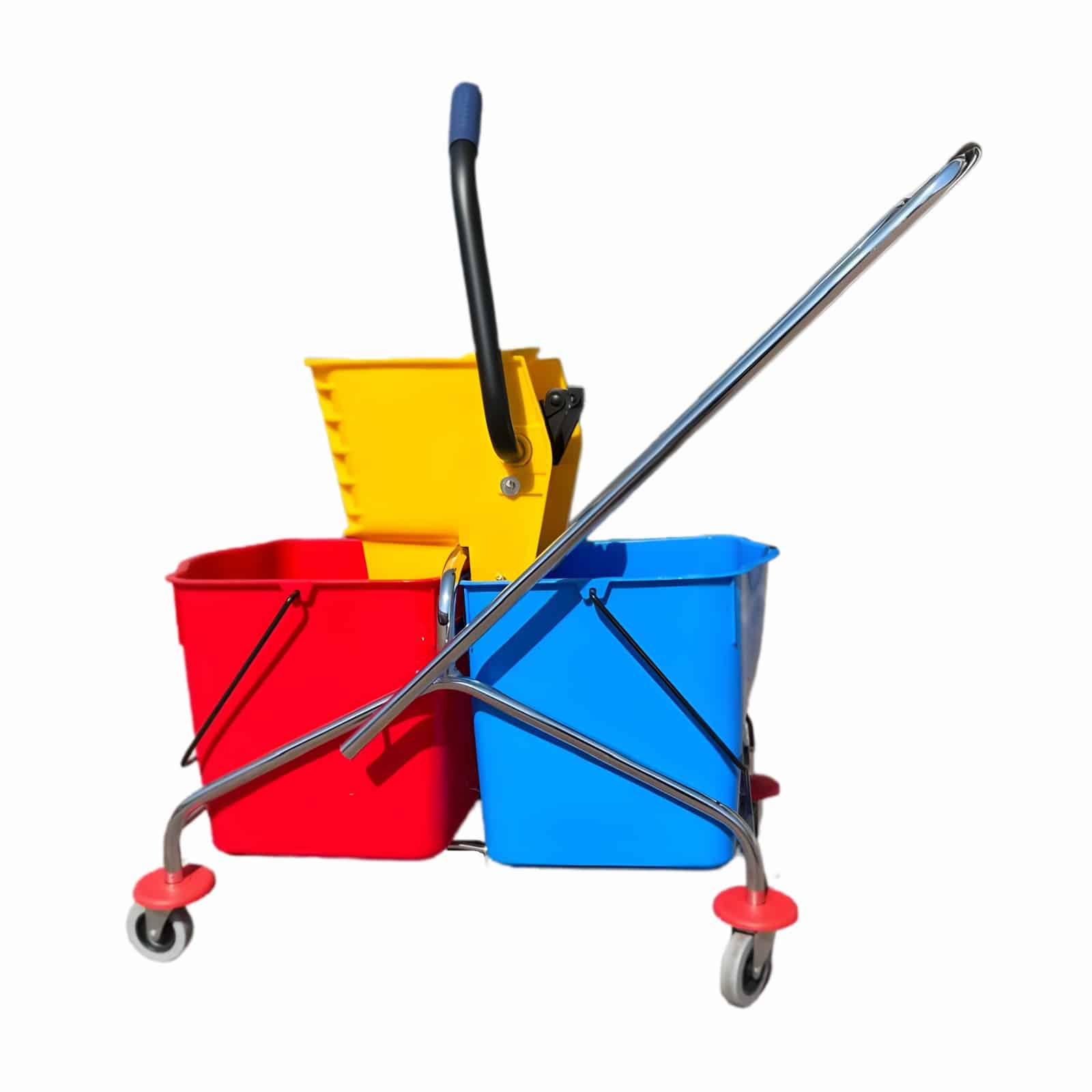 50L Double Bucket & Wringer With Steel Frame - Image 3