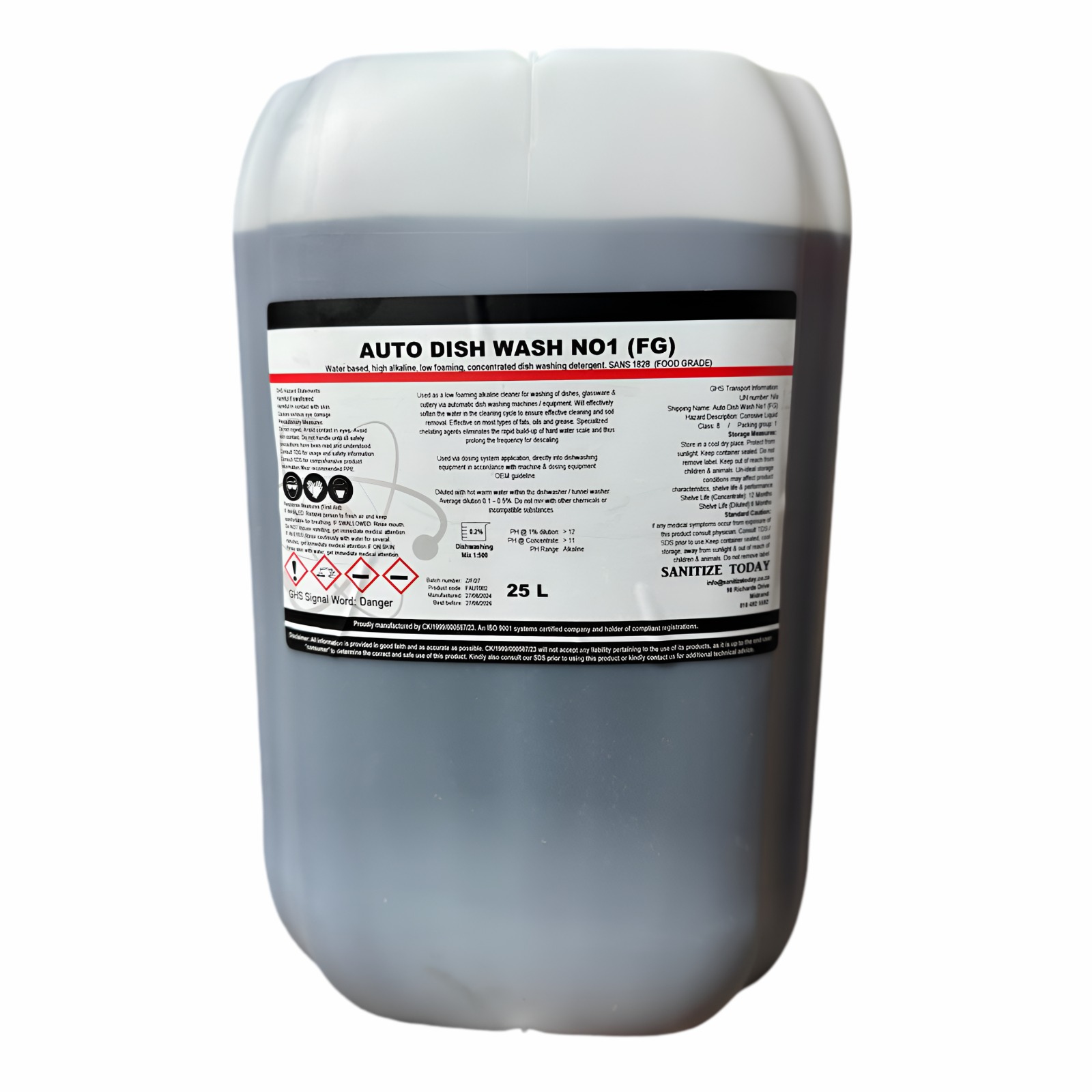 Auto Dish Wash N01 Food Grade (Automatic Dishwashers)25L