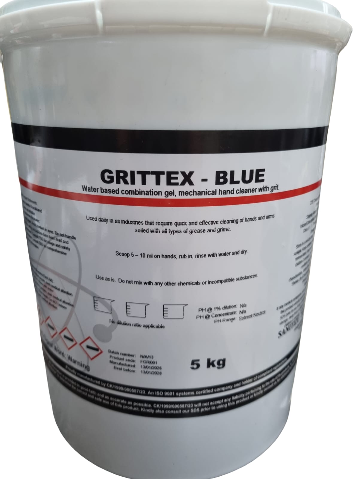 Grit Hand Cleaner 5L – Grittex Blue Heavy Duty Grit Hand Cleaner - Image 2