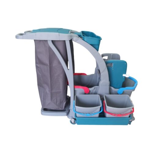 Professional Janitorial Cleaning Trolley with 2 x 25L Buckets & Wringer